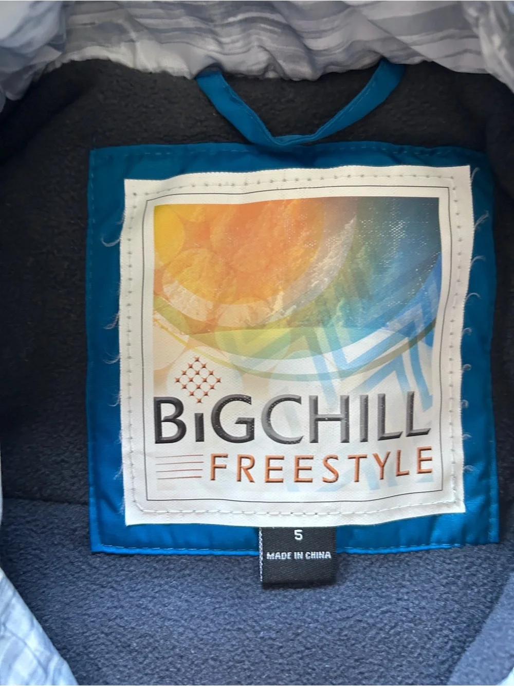 Boys Blue Hooded Ski Jacket Sz 5